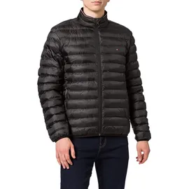 Tommy Hilfiger Herren Kern packbare runde Jacke, Schwarz M