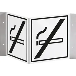 Schild I Tür-Nasenschild Piktogramm Rauchen verboten, Kunststoff, 150x150mm
