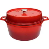 Grillfürst Dutch Oven ohne Füsse DO9 rot