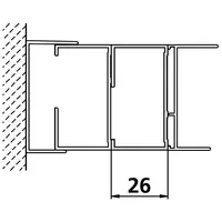 Kermi NOVA 2000 Stockverbreiterung 2000 Silber Mattglanz