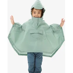 Poncho Regencape Kinder Gr. 92–116 Wandern - MH100 grün eisgrün 89-102cm 2-4J