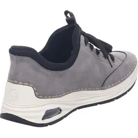 Rieker Damen Sneaker Grau/Schwarz 38