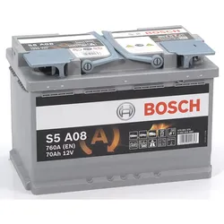 Autobatterie BOSCH S5 12V 70Ah A08 AGM Batterie für Start-Stop 0 092 S5A 080