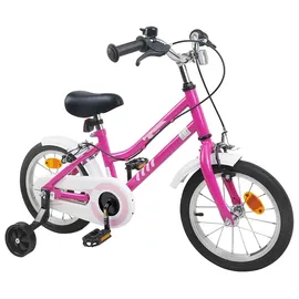 vidaXL Kinderfahrrad 16 Zoll pink/weiß