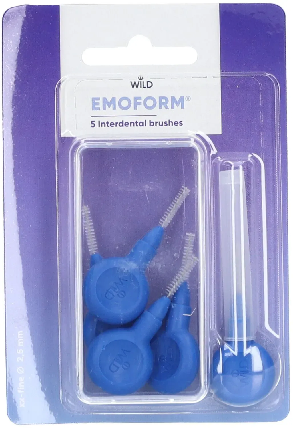 Emoform® Brossettes interdentaires 2,5 mm - Bleu foncé