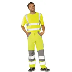 Bundhose warngelb/zinkgrau, Größe 106 - gelb - 106