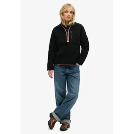 Superdry OUTDOOR HALF ZIP FLEECE Schwarz L