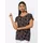 CREATION L Druck-Shirt in schwarz-papaya | Gr.: 38