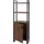 Mendler Bücherregal HWC-A27, Regal Standregal Wohnregal, Staufach mit Tür 165x55cm 3D-Struktur Wildeiche-Optik