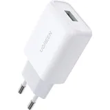 UGREEN CD122 Ladegerät USB-A QC 3.0 18W 3A USB Schnellladegerät Weiß