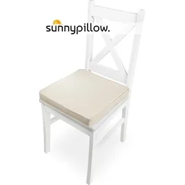 sunnypillow Sitzkissen 40 x 40 x 5 cm beige 4-tlg.