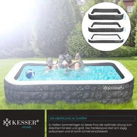 Kesser Aufblasbarer Pool 240 x 240 x 60 cm inkl. Ablassventil