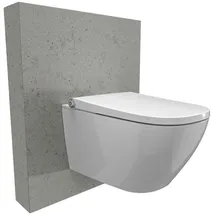 Bernstein BERNSTEIN® DUSCH-WC Basic 1104 in Weiß - Spülrandloses Dusch-WC rund - Komplettanlage