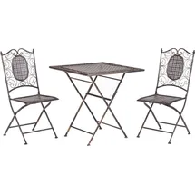 Beliani Bistroset 2-tlg. Schwarz/Gold