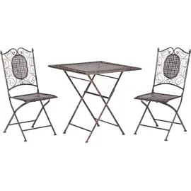 Beliani Bistroset 2-tlg. Schwarz/Gold