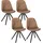 Woltu Esszimmerstuhl Antiklederoptik Dunkelbraun 4er Set
