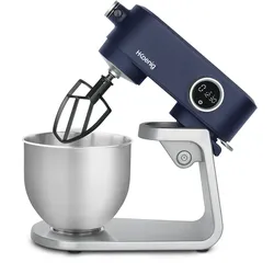 H.Koenig KM126 Küchenmaschine, professionell, multifunktionell, 5 l, Edelstahl, Mattblau, leistungsstark, 800 W, 8 Geschwindigkeitsstufen