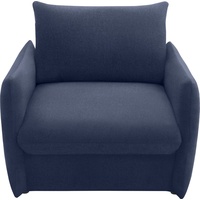 Domo Collection Sessel »700023«, Schlaffunktion, Federkern, stabile Liegefläche Schlafsessel, blau