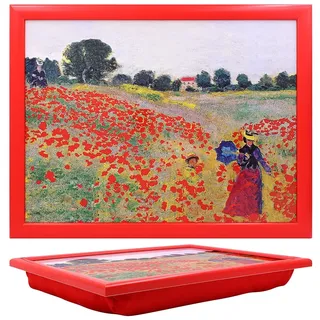 Claude Monet Knietablett The Poppy Field Near Argenteuil für Laptops, Basteln, Nähen und Heimdekoration