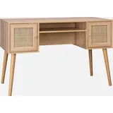 sweeek - Schreibtisch mit Holzdekor, 2 Türen