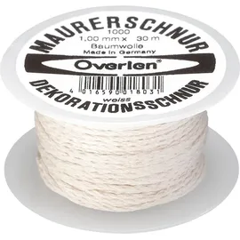 Overmann Baumwollkordel 1,0mm 30m weiß Overmann
