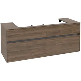 Villeroy & Boch Waschtischunterschrank 4 Auszüge 140 x 54,8 x 50 cm Arizona Oak