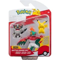 Jazwares Battle Figure Set 5 cm (3er Set) - Pikachu, Mauzinger, Resladero