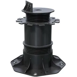 Karle & Rubner TERRACON Terrassenlager, Polypropylen schwarz, Verstellbarkeit 14,5-22,5 cm
