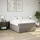 vidaXL Boxspringbett mit Matratze Taupe 140x200 cm Stoff