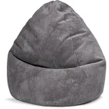 Sitting Point Sitzsack Beanbag Shara XXL Cord Grau Anthrazit