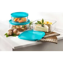 Bormioli Rocco S.A. Frischhaltedose rund blau 3-teilig