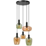 LUCIDE Glas, 65x174x65 cm, RoHS, Reach, Europäischer Sicherheitsstandard, höhenverstellbar, beliebig kürzbar, Lampen / Leuchten, Innenbeleuchtung, Hängelampen, Pendelleuchten