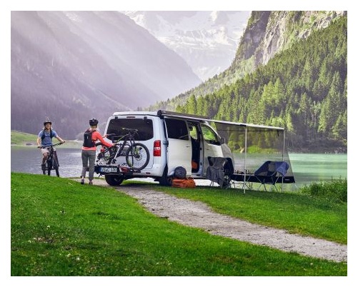 Thule 3200 Kassettenmarkise für Van und Auto, 2,7 x 2,5 m Eloxiert, Uni-Grau