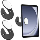 Tablet Wandhalterung 2 Stück 90° Drehbar Tablet Halterung Runde Handy Küchenwandhalterung Verstellbar Ständer Tablet Halter Passend für Tablet Kindle WiFi Ipad Wandhalterung Halterung Wand, Schwarz