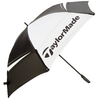 TaylorMade 2017 TM Tour 68" Lightweight Double Canopy Mens Golf Umbrella Black/White