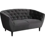 Actona Chesterfield Couch Stoff 2-Sitzer Grau