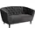 Actona Chesterfield Couch Stoff 2-Sitzer Grau