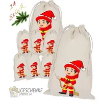 Weihnachtskalender Feuerwehrmann Adventskalender zum Befüllen 24 Stoffsäckchen