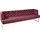 K+W Komfort & Wohnen »Creso«, im modernen Chesterfield-Look, Füße in Edelstahl-Optik rubin, 62440660-0 B/H/T: 202 cm x 83 cm x 67 cm