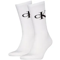 stichd b.v. Calvin Klein Herren Socken Monogram 2er Pack - weiß