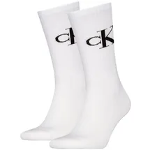 stichd b.v. Calvin Klein Herren Socken Monogram 2er Pack - weiß