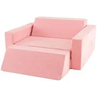 COSTWAY Kindersessel (8-St), Modular, Spielsofa mit abnehmbarem Bezug rosa