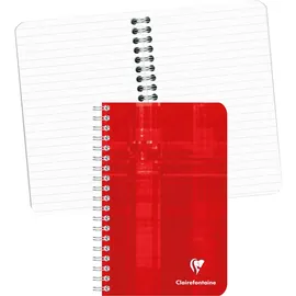 Clairefontaine 8606C Notizbuch / Spiralheft liniert, 11 x 17 cm, 90 Blatt, 90g, farbig sortiert, 1 Stück