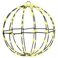 VidaXL Ball mit 96 LEDs Warmweiß 30 cm Metall