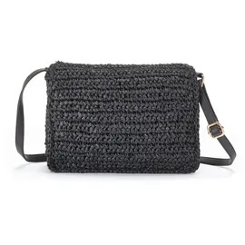 VIVANCE Umhängetasche Papierstroh Black