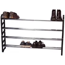 moebel-direkt-online möbel direkt online Schuhregal 2er-Set "Dean" schwarz/chromfarben