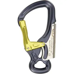 CLIMBING TECHNOLOGY K-ADVANCE - Karabiner mit Doppelschnapper - Anthrazit/Senfgelb/Poliert - STK