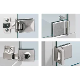 Hettich Glastürscharnier ET 5150, vernickelt, matt