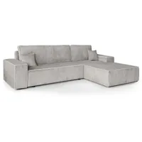 Beautysofa Ecksofa ERNI, inkl. Schlaffunktion, Bettkasten, L-Form Polsterecke im modernes Stil, stilvoll Corner Schlafsofa beige