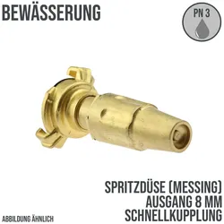 1 Spritzdüse Wasserspritze 8 mm Messing Garten Bewässerung Schnellkupplung - PN..."